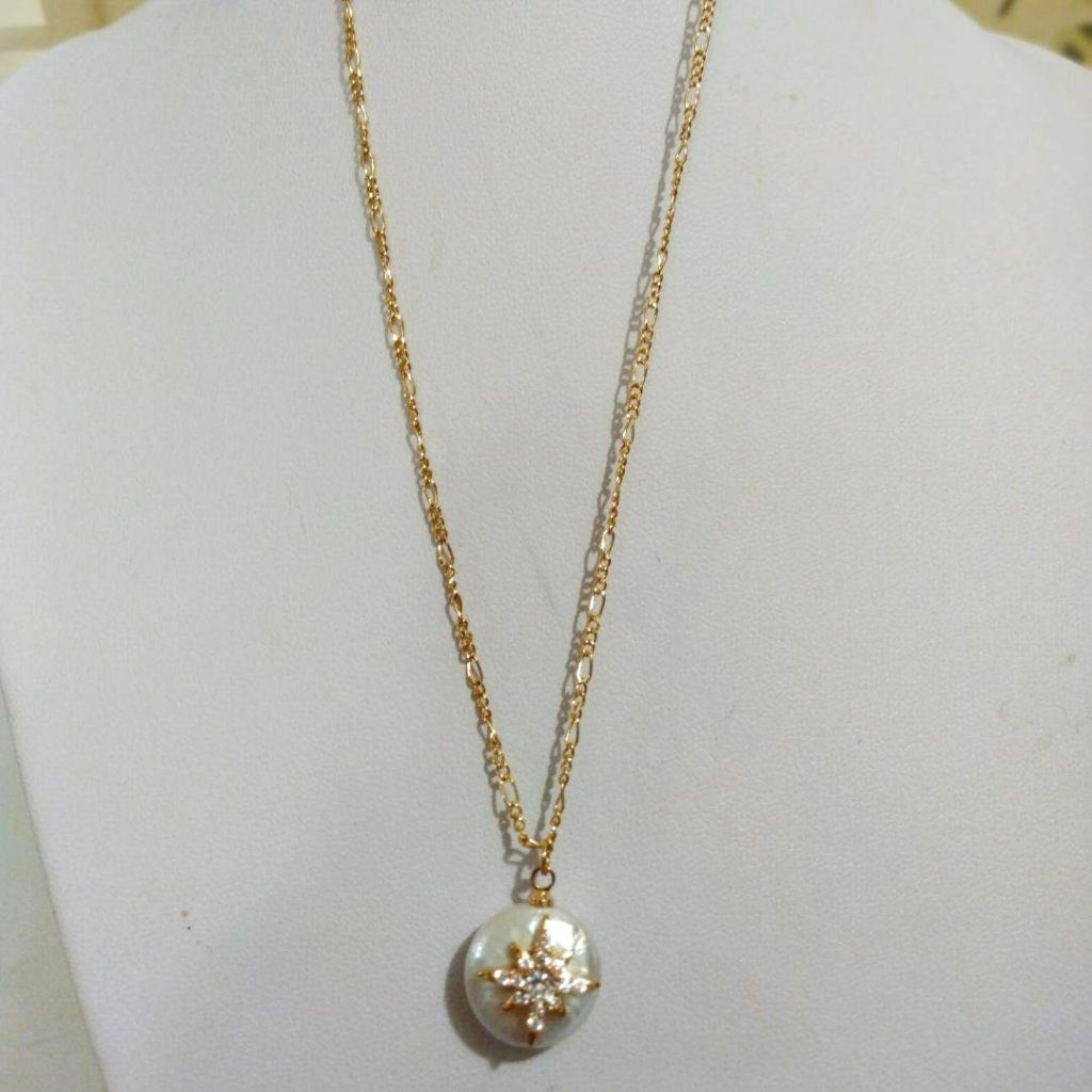 Francescas Pearl Pave Star Pendant Necklace 13$